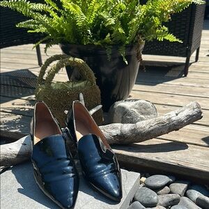 Calvin Klein  Black Patent Leather Women's Loafers